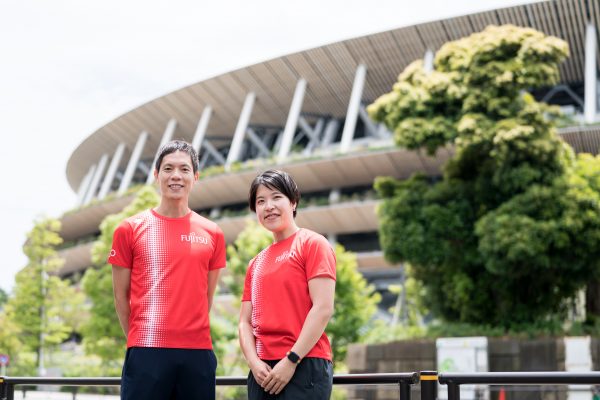 The access map of the National Stadium was completed with the cooperation of Fujitsu Athletics （Track and Field） Team!